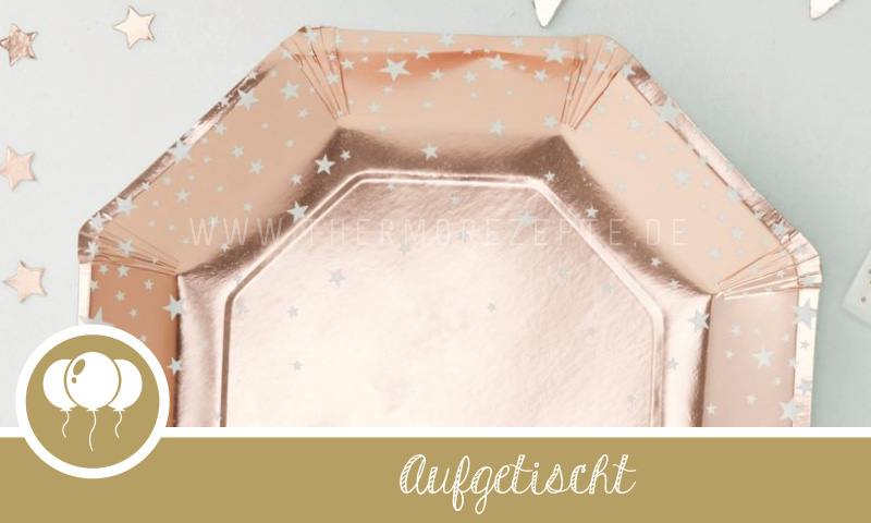 Papierteller im Metallic Look